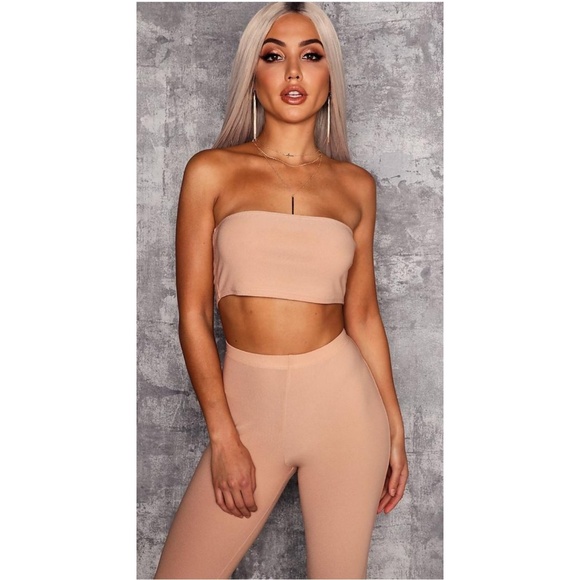 ❗SALE❗🌟Kimmie 2 Piece Bandeau/Trousers Set STONE - Picture 4 of 5